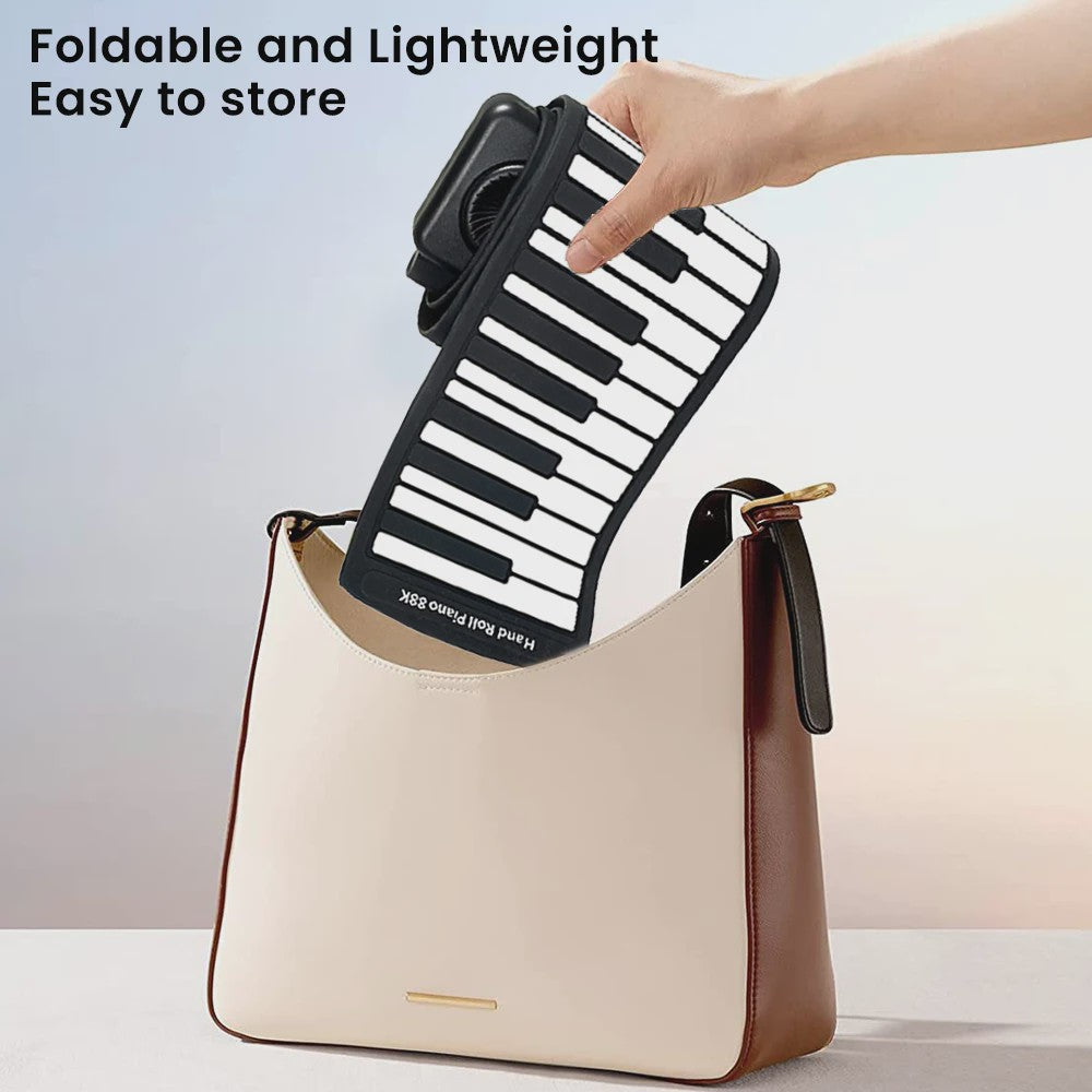 Draagbare Oprolbare Piano 88 Toetsen - Flexibel Silicone Keyboard voor Thuis Oefenen