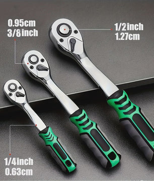 Professionele Ratel Socket Set 1/4", 3/8", 1/2" - Compacte Gereedschapskist voor Auto Reparatie