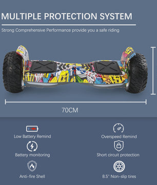RCB Hoverboard 8.5 Inch Zelfbalancerend met App Controle, Bluetooth & LED Verlichting