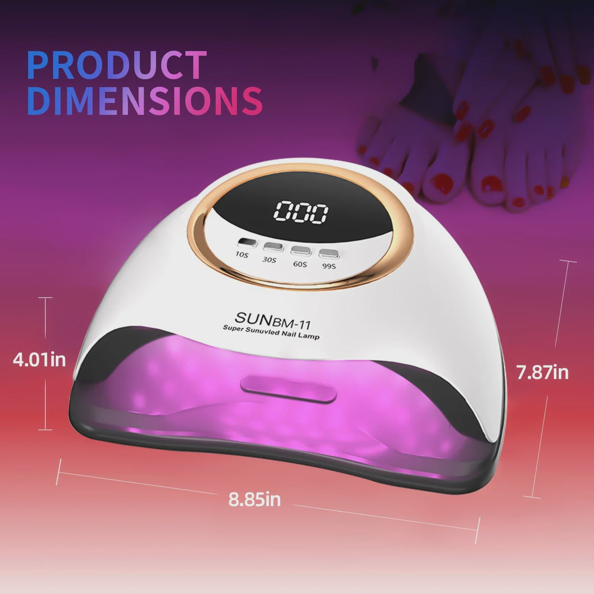 Professionele UV LED Nagellamp 66 LEDs - Sneldrogend & Slimme Timer