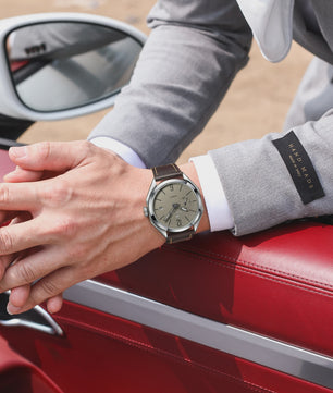 POEDAGAR Herenhorloge Leer - Zakelijk & Casual Kwarts Horloge met Datum & Waterdicht