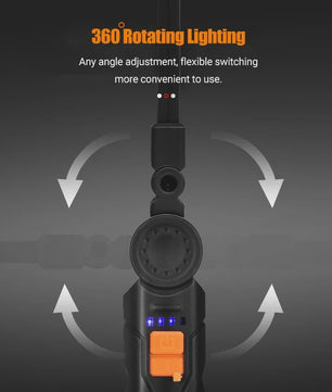 Oplaadbare COB LED Werklamp met Magneet & Haak - USB Camping Zaklamp
