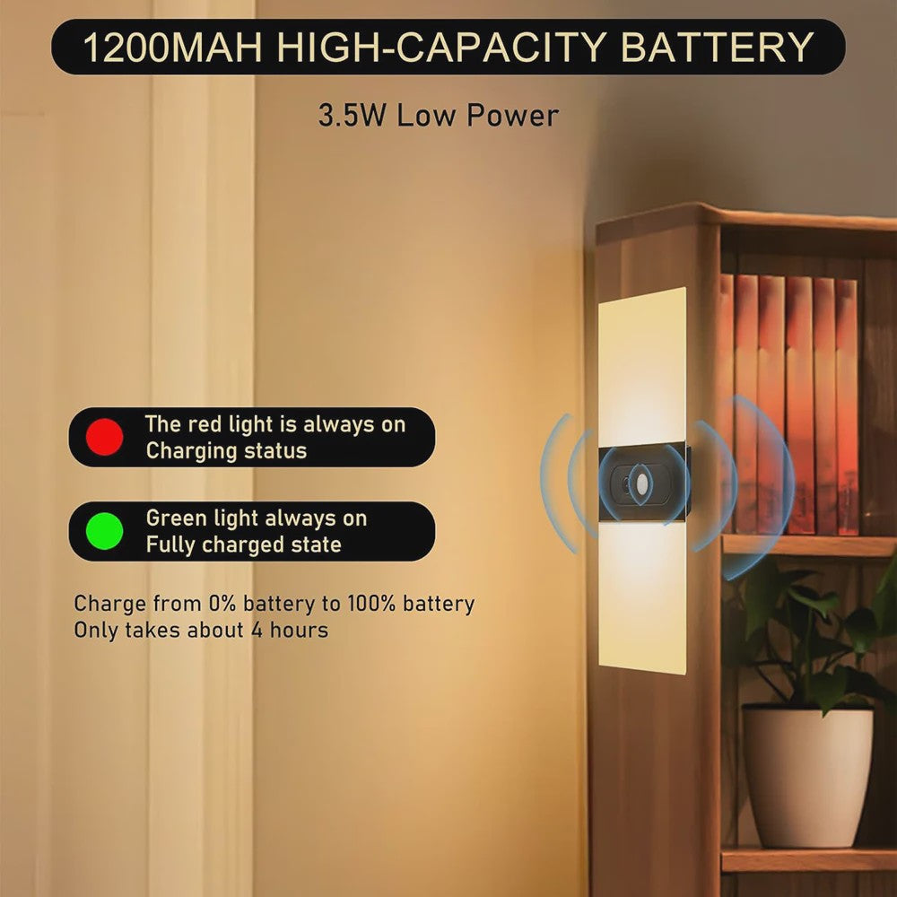 LED Wandlamp met Bewegingssensor en Oplaadbare Batterij - Sfeervolle Nachtverlichting