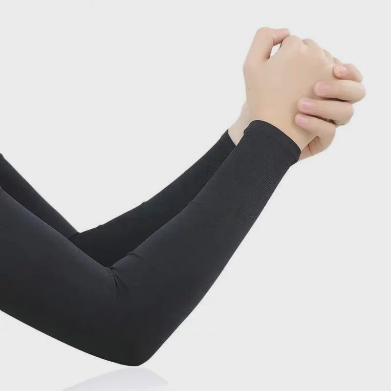 Zomer Arm Sleeves met UV Bescherming - Ademend IJs Zijde, Vingerloos