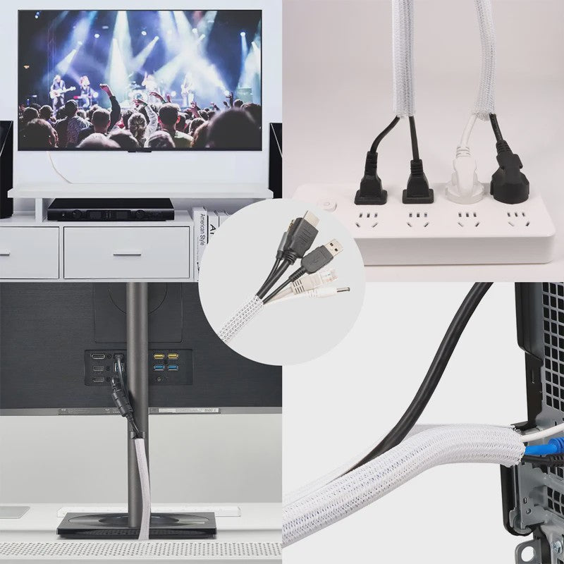 Flexibele Kabel Beschermhoes - PET Gevlochten Kabel Sleeve voor Kabelmanagement