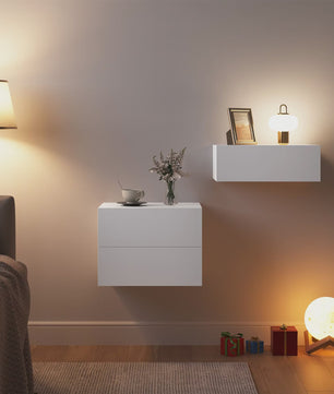 Zwevende Nachtkastje met Lade - Wandmontage - Modern Design (2 Stuks)
