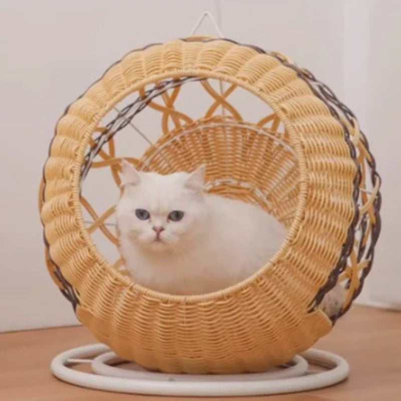 Luxe Rotan Kattenmand Hangend Nest - Comfortabel & Wasbaar