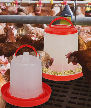 Automatische Kip Voer- en Waterdispenser 3kg/3L - Duurzaam Plastic voor Kippen en Kuikens