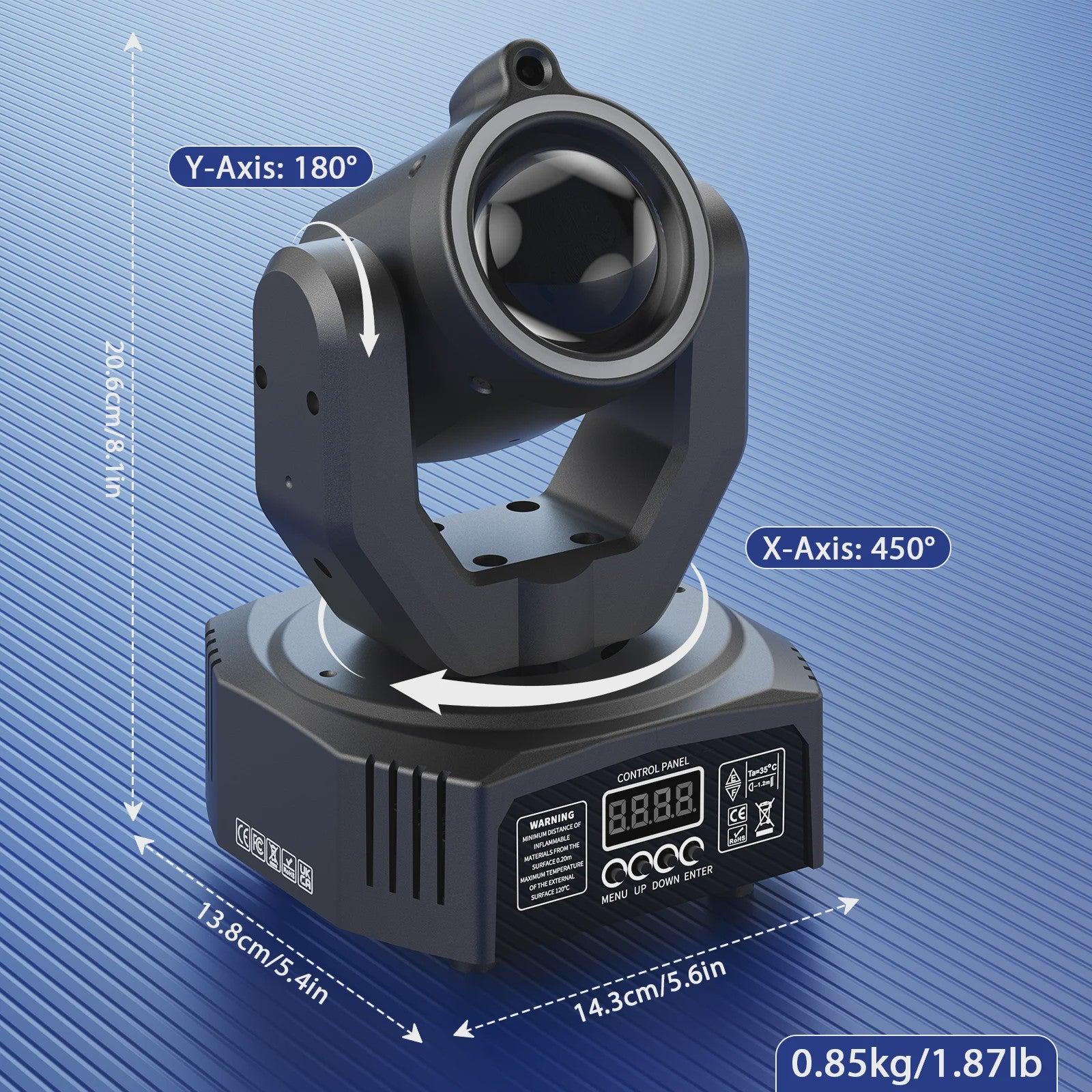 U'King Mini 30W Moving Head Spot Beam LED 4IN1 RGBW Strobe DMX Geluidsgestuurd DJ Verlichting