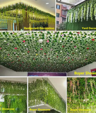 Kunstige Klimop Slang 2.1M - Groene Nep Plant voor Decoratie, Bruiloft & Feest