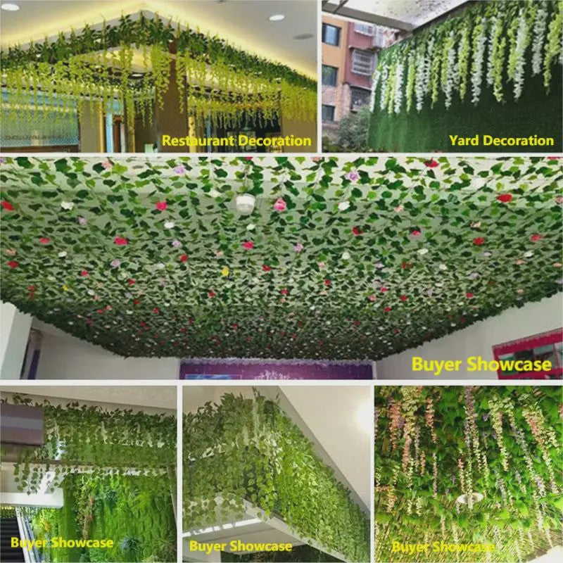 Kunstige Klimop Slang 2.1M - Groene Nep Plant voor Decoratie, Bruiloft & Feest