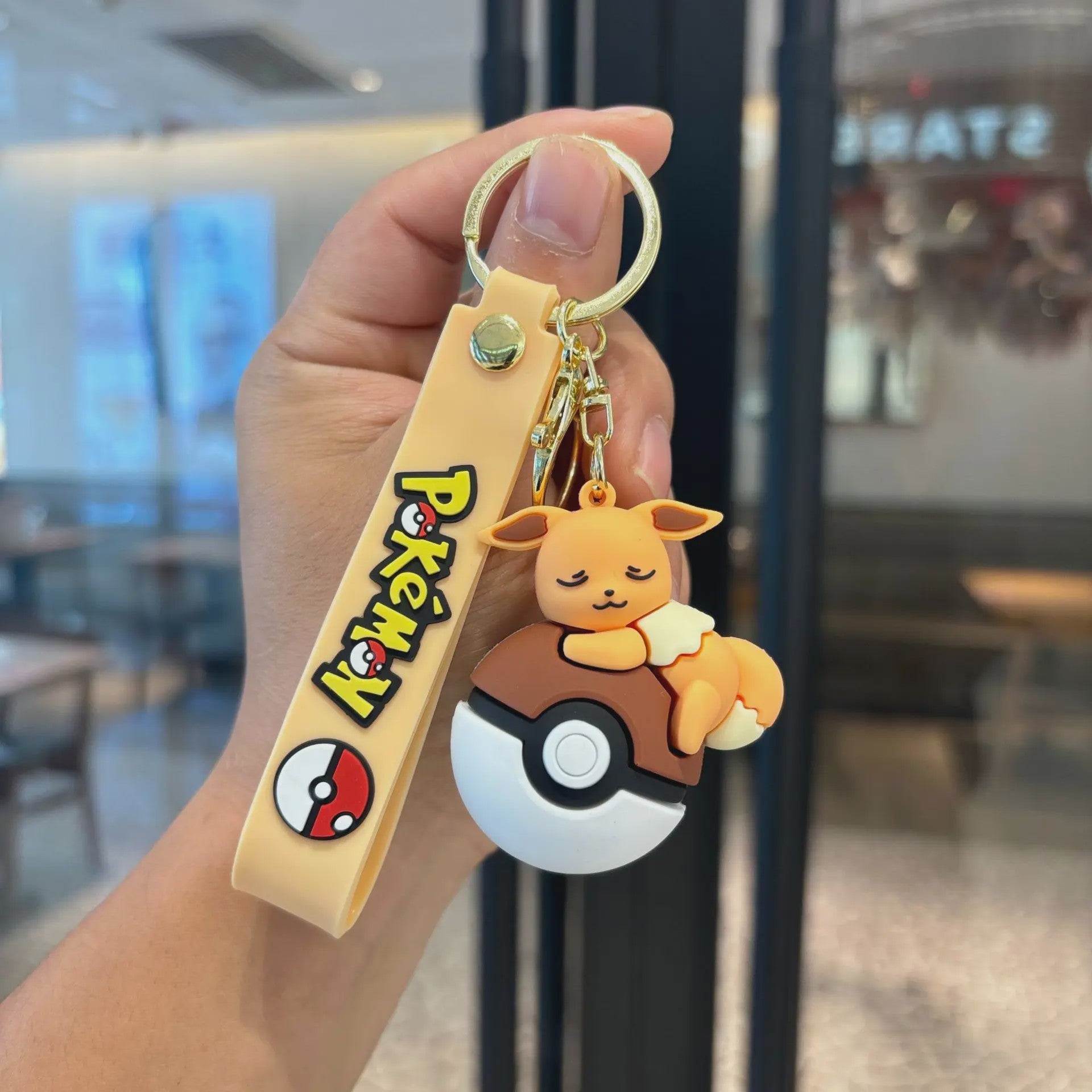 Pokémon Sleutelhanger Set met Pikachu, Eevee & Charmander - Leuke Anime Accessoire voor Tassen & Rugzakken