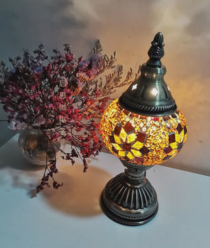 Handgemaakte Mozaïek Tafellamp - Vintage Art Deco Stijl Nachtlampje