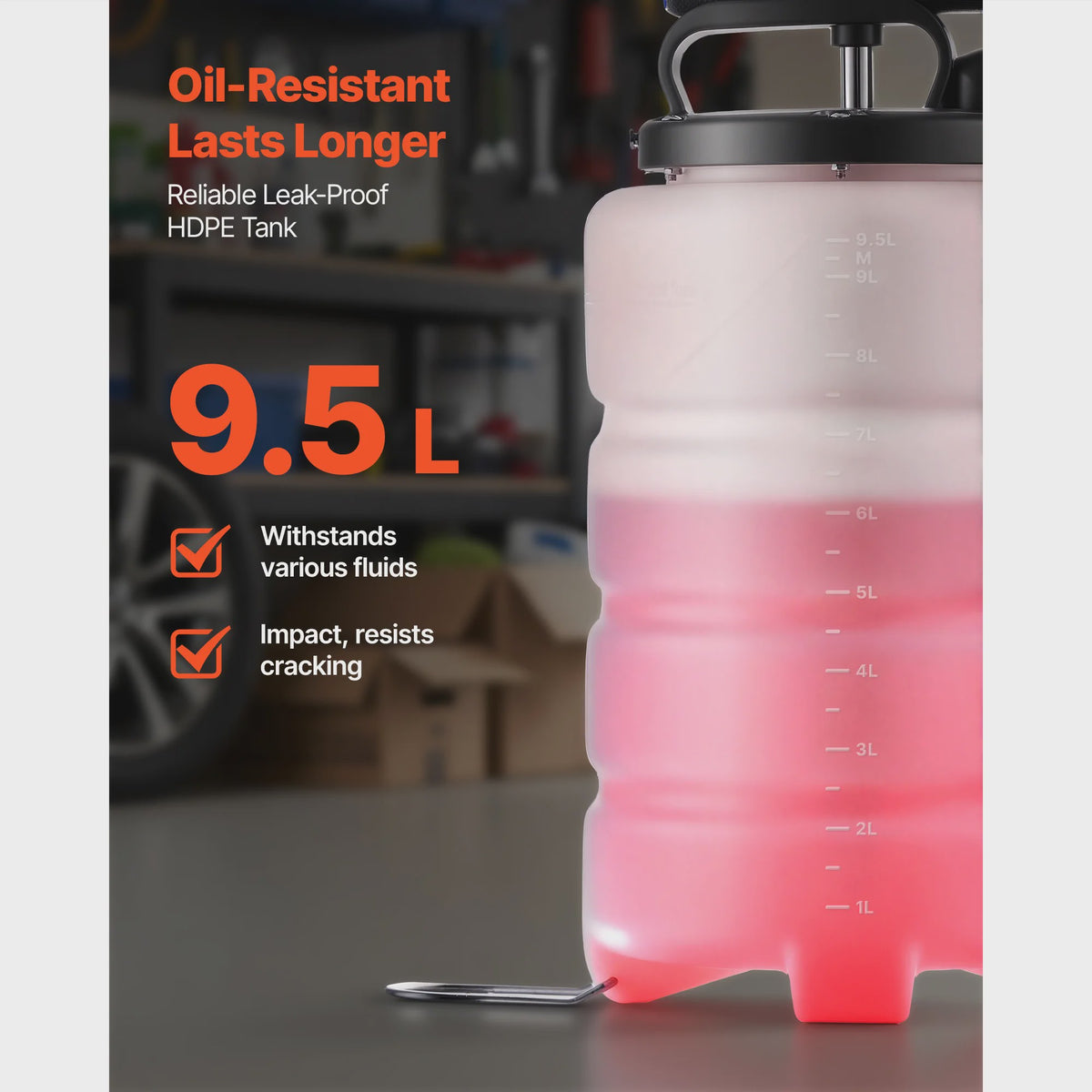 9.5L Handmatige Vloeistof Afzuigpomp - Olie Verversen Auto & Boot