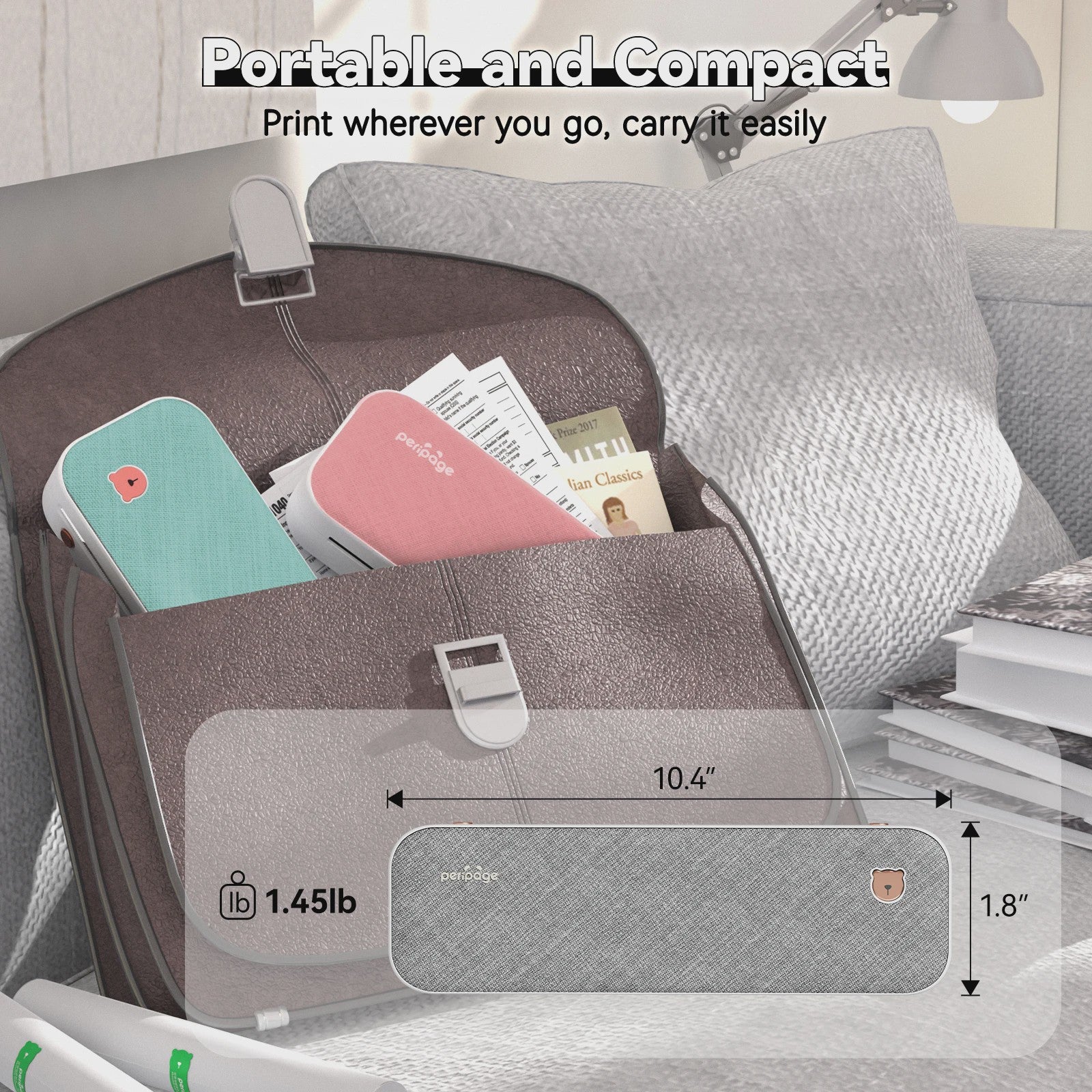 Peripage A40 Draagbare Thermische Printer - Inkless Document & Label Printer