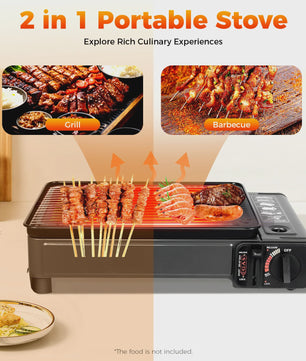 Draagbare Camping Gas BBQ Grill - Compact & Krachtig voor Buitenavonturen