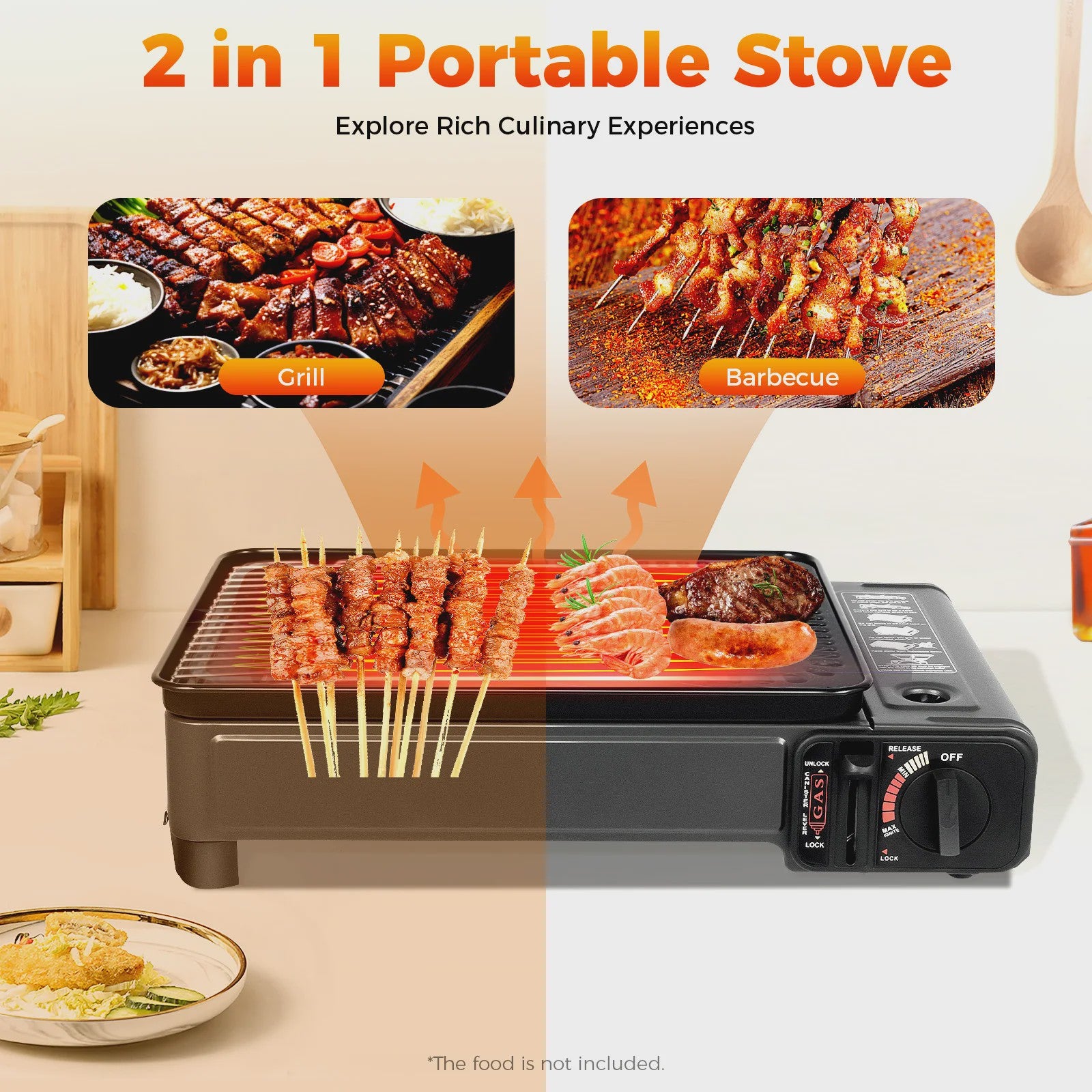 Draagbare Camping Gas BBQ Grill - Compact & Krachtig voor Buitenavonturen