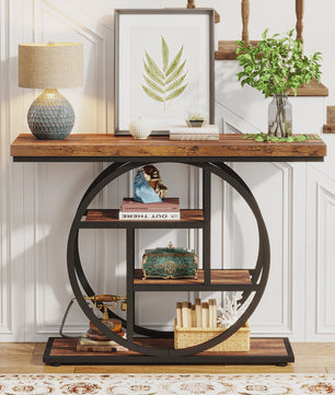 Industriële Console Tafel met 4 Niveaus - 105 cm - Entree Tafel & Bankje