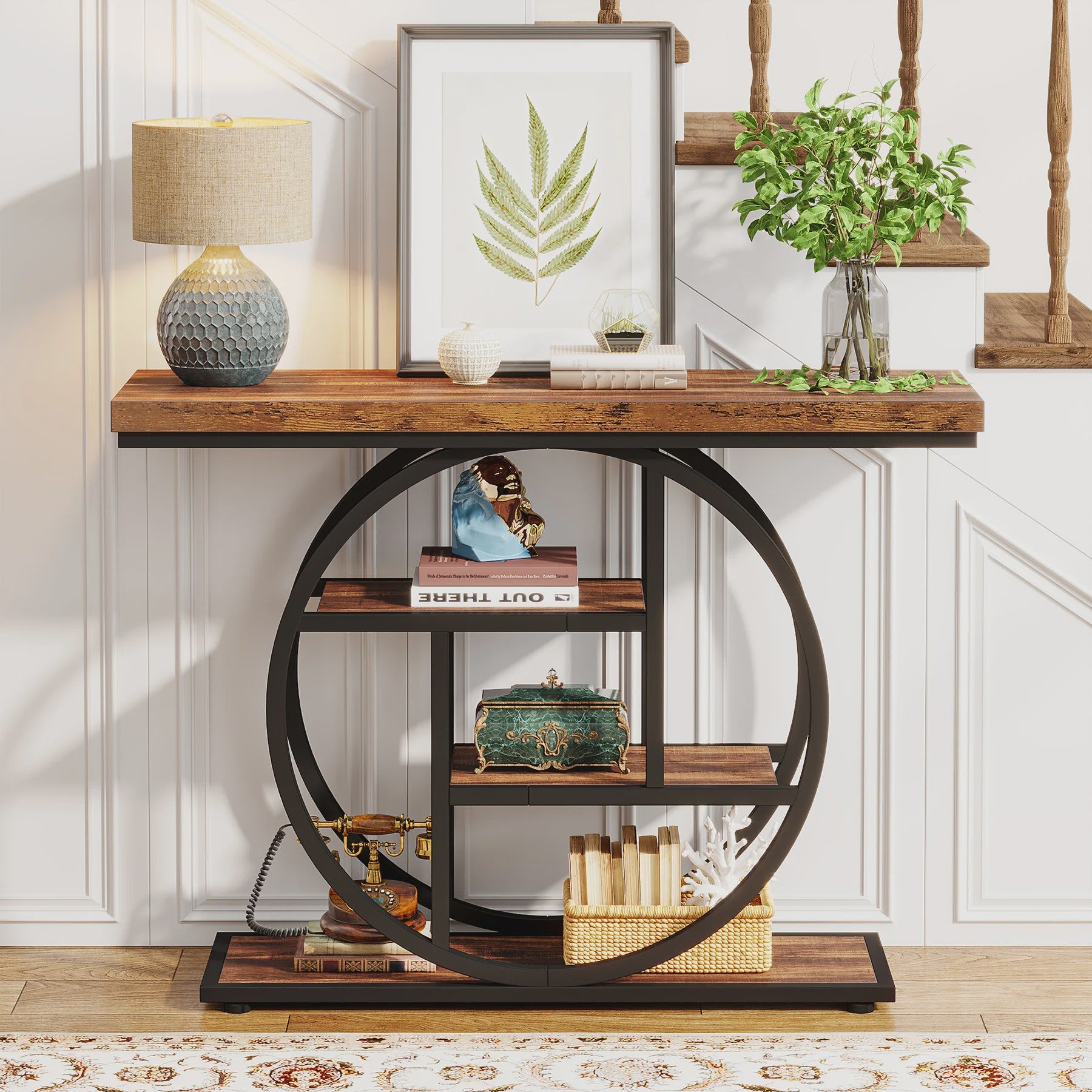 Industriële Console Tafel met 4 Niveaus - 105 cm - Entree Tafel & Bankje