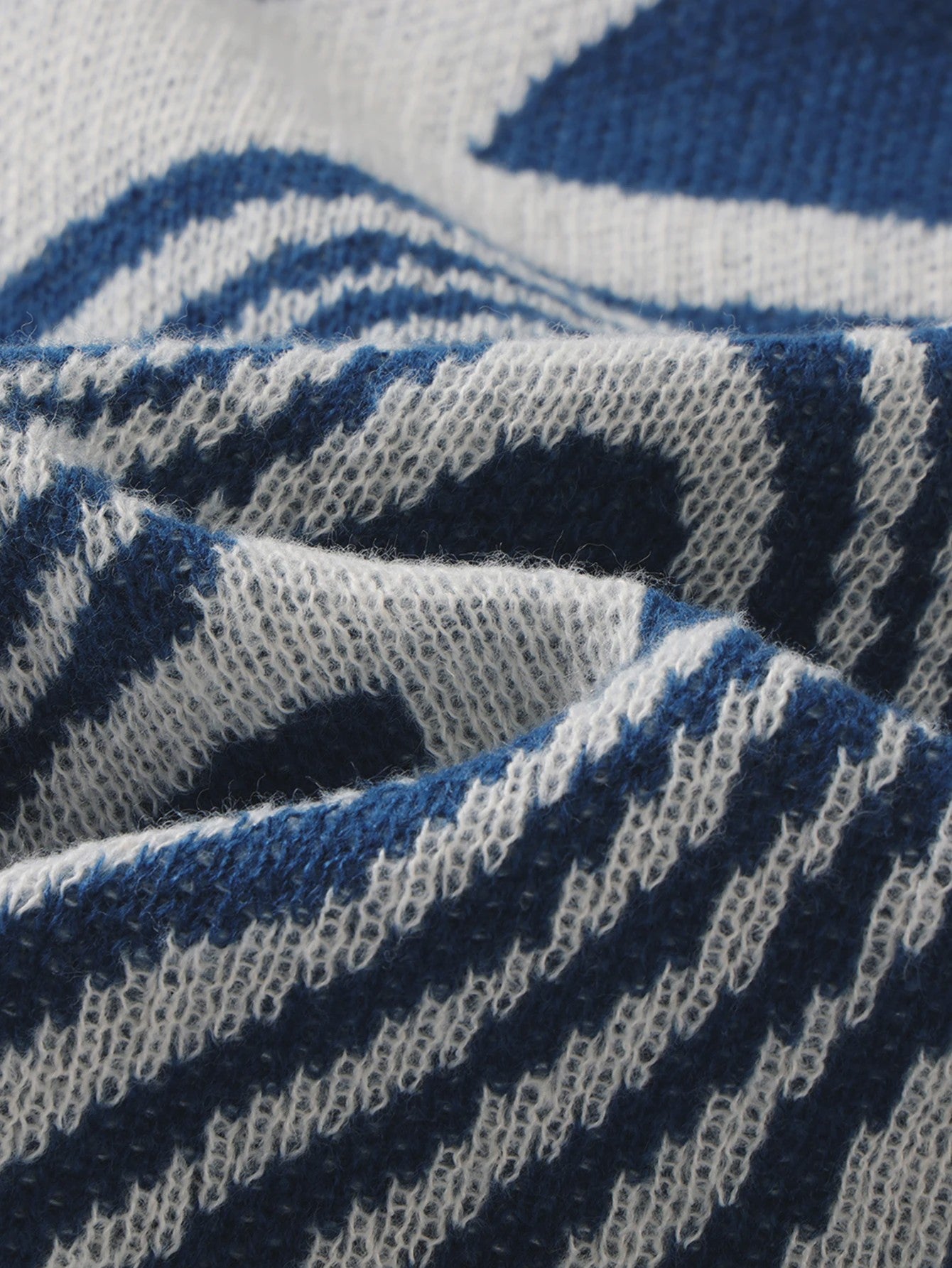 Herfst & Winter Heren Trui met Maze Jacquard Patroon - Ronde Hals