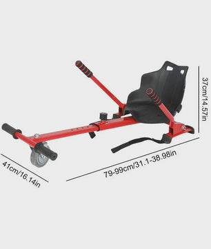 Hoverboard Zitje Gokart Accessoire - Verstelbaar Frame voor 6.5-10 Inch Scooters