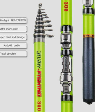 JOSBY Telescopische Vishengel - Carbon Fiber - 1.5M tot 3.0M