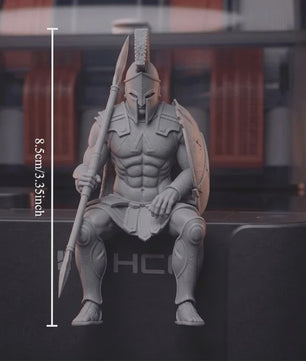 Spartaanse Krijger Zittende Figuur - 3D Geprint Decoratiebeeldje
