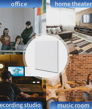 12 Akoestische Panelen Zelfklevend - Hoge Dichtheid 230 Kg/m³ voor Studio, Gamekamer & Kantoor