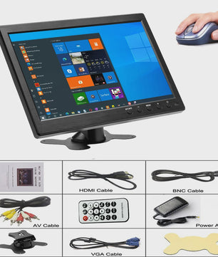 Podofo 10.1 Inch HD LCD Monitor: Veelzijdige Headrest Scherm met HDMI, VGA, USB & meer