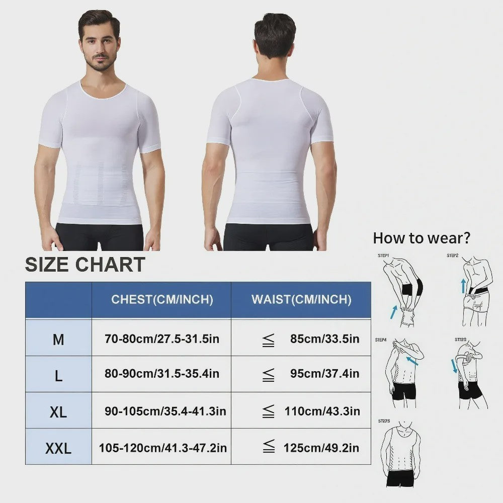 Herenshirt met Compressie en Buikcorrectie - Naadloos Slimming Tanktop voor Fitness en Dagelijks Gebruik