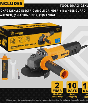 DEKO Elektrische Haakse Slijper 115mm 800W - Krachtig voor Metaal en Hout
