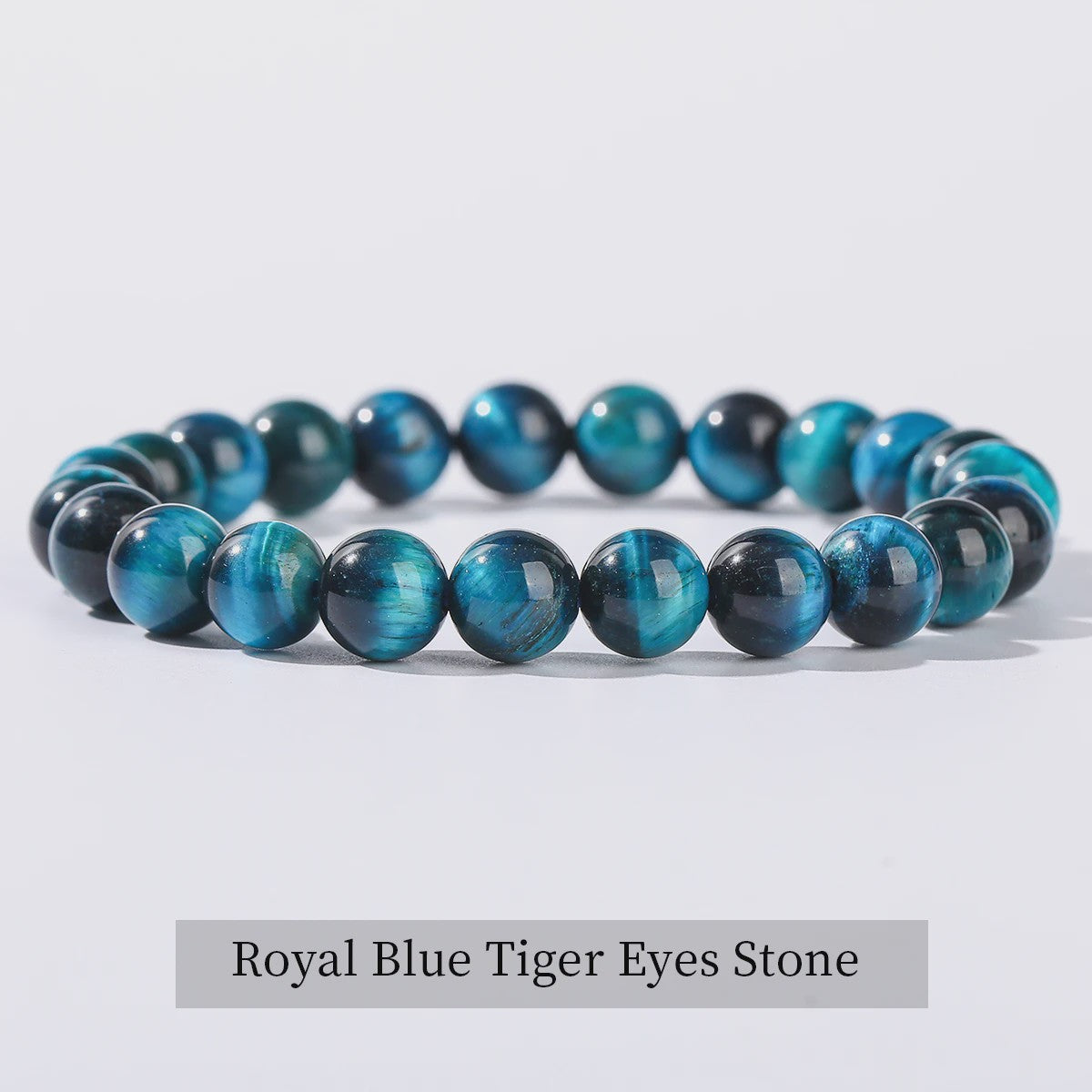 Natuurstenen Armband Dames - Elastisch, Blauw, Yoga & Healing Sieraden