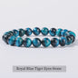 Natuurstenen Armband Dames - Elastisch, Blauw, Yoga & Healing Sieraden