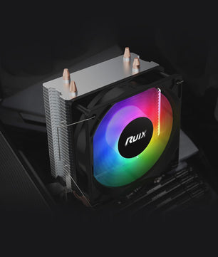 Ruix X2000 CPU Cooler: Stille Koeling met Rainbow RGB Ventilator & 2 Heatpipes
