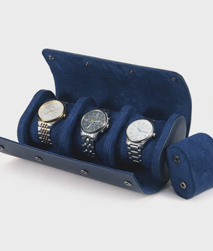 Luxe Leren Horlogeroller - Opvouwbare Reisbox voor 1, 2 of 3 Horloges