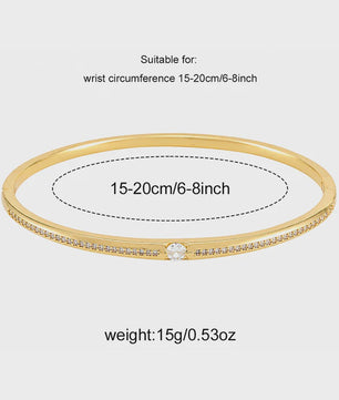 Luxe Zirkonia Armband Set - 5 Delig - Roestvrij Staal & Koper