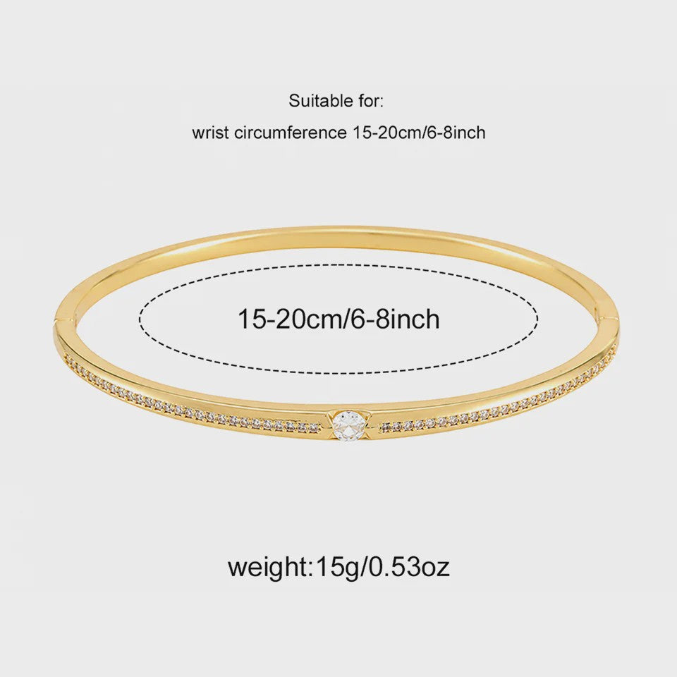 Luxe Zirkonia Armband Set - 5 Delig - Roestvrij Staal & Koper