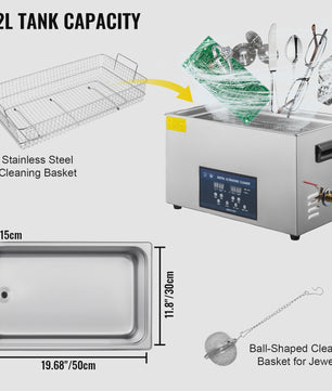 22L Digitale Ultrasone Reiniger met Verwarming en Dubbele Frequentie (28/40kHz)