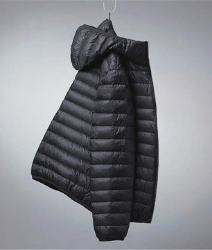 Lichte Heren Winterjas met Capuchon - Strak Design & Warmte