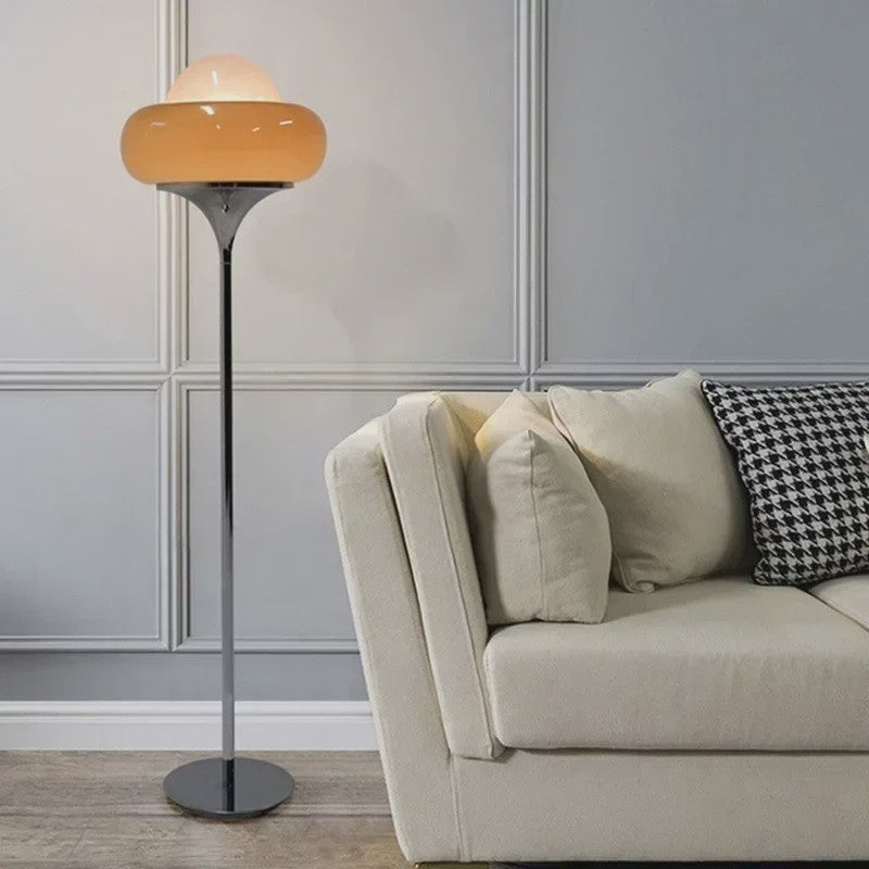 Retro Bauhaus Glas Plafondlamp Oranje Rood - Sfeervolle Verlichting voor Woonkamer & Slaapkamer