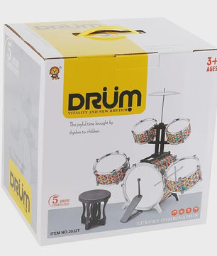 Mini Drumstel voor Kinderen - Rode Electroplated Beginnersset - Perfect voor Thuis Oefenen