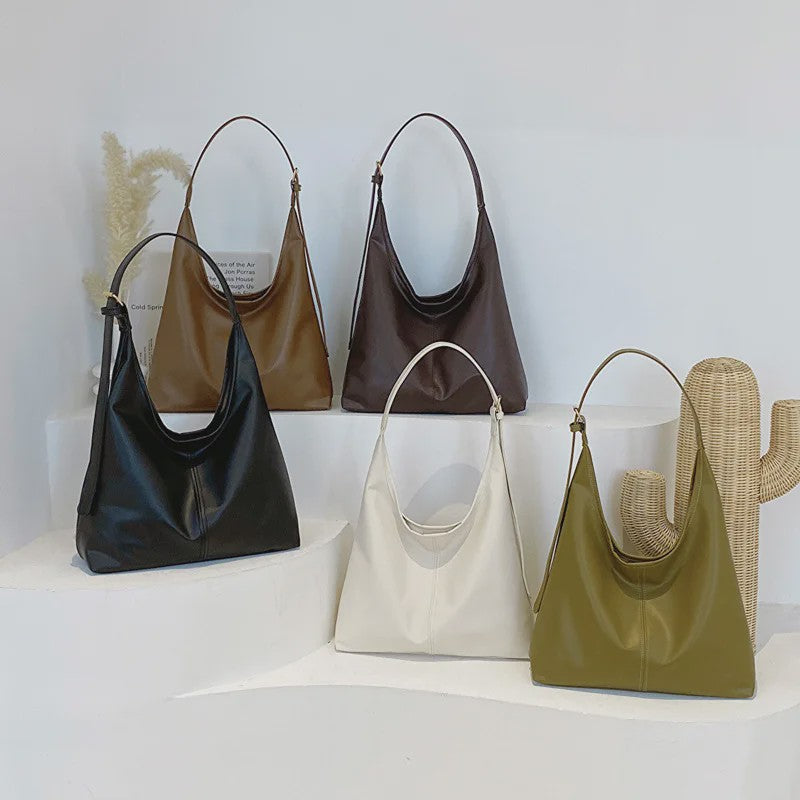 Ruime Vintage Hobo Tas Dames - Stijlvolle Schoudertas voor Dagelijks Gebruik