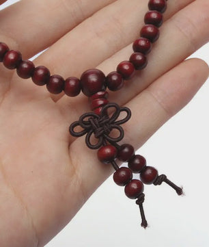 Natuurlijke Sandelhout Gebedskralen Armband - 108 Kralen voor Meditatie & Mannen/Vrouwen