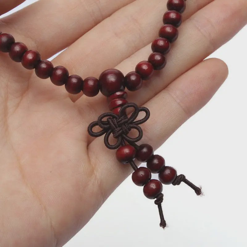 Natuurlijke Sandelhout Gebedskralen Armband - 108 Kralen voor Meditatie & Mannen/Vrouwen