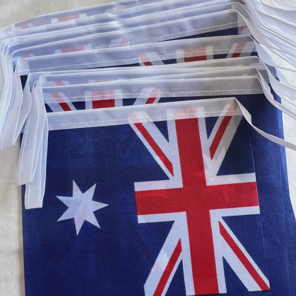 Australische Vlaggenlijn - 20 Vlaggen aan 5 Meter Touw - Decoratie voor Feestjes en Evenementen