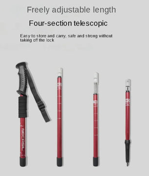 2x Lichtgewicht Aluminium Trekkingstokken - Verstelbaar & Opvouwbaar - Ideaal voor Wandelen & Outdoor