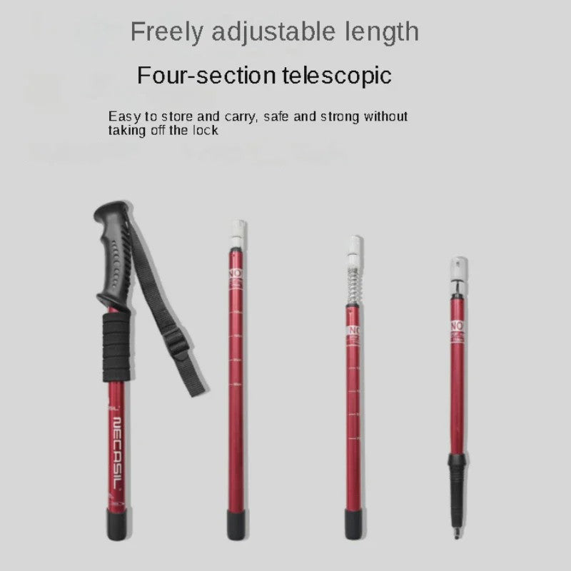 2x Lichtgewicht Aluminium Trekkingstokken - Verstelbaar & Opvouwbaar - Ideaal voor Wandelen & Outdoor