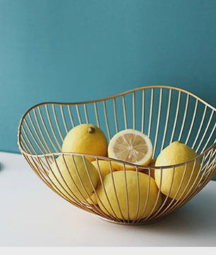 Stijlvolle Metalen Fruitmand - Nordic Design Opbergmand voor Snacks, Brood of Cosmetica