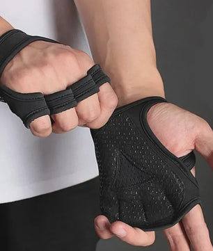 Fitness Handschoenen Halve Vinger met Polsondersteuning - Non-Slip Grip voor Gewichtheffen & Bodybuilding