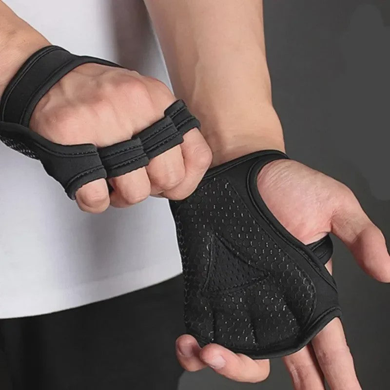 Fitness Handschoenen Halve Vinger met Polsondersteuning - Non-Slip Grip voor Gewichtheffen & Bodybuilding
